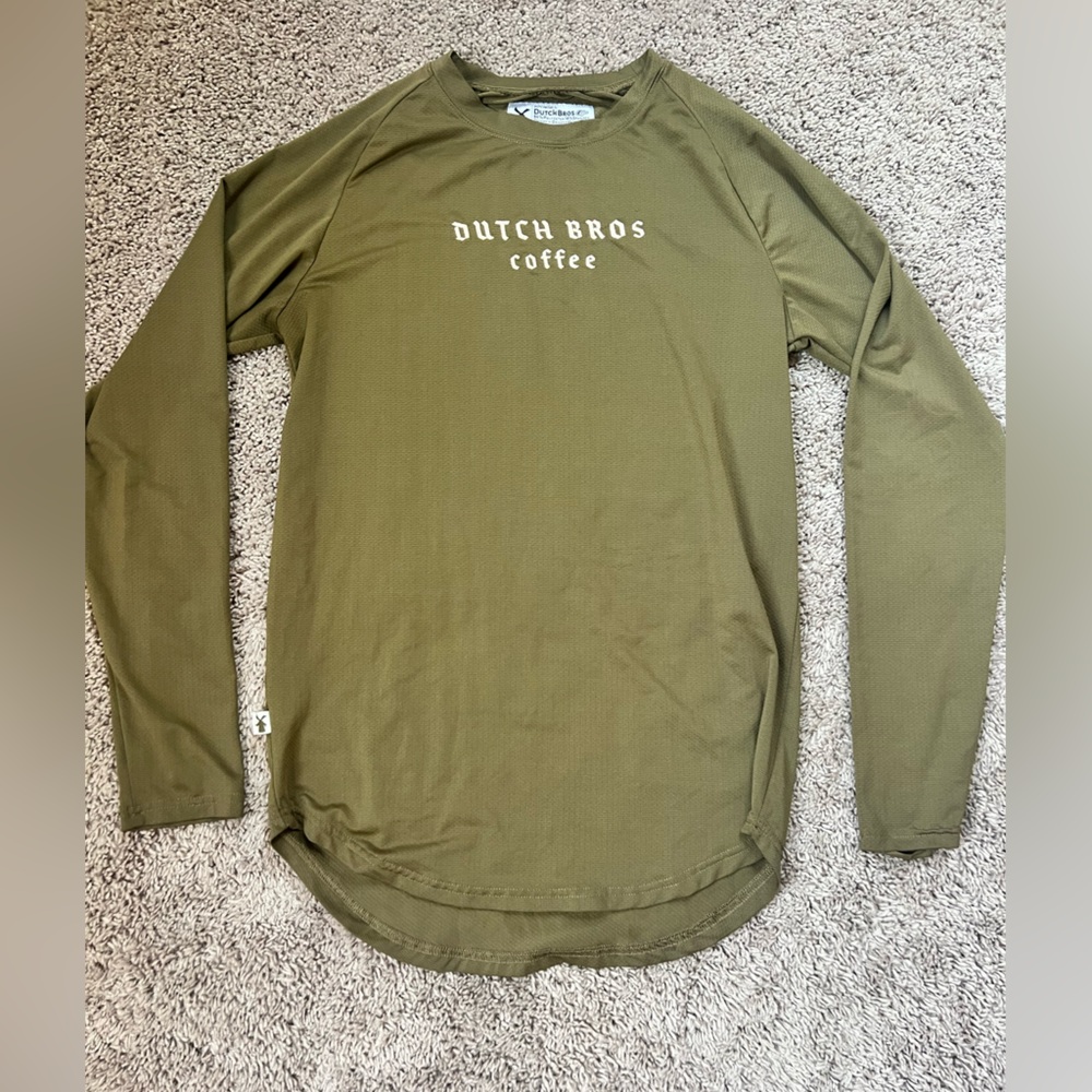 Dutch Bros Olive Green Long Sleeve Shirt